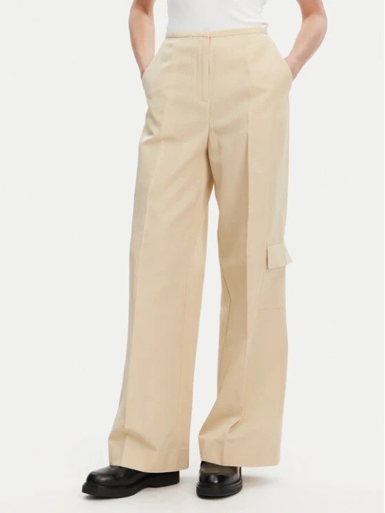 Zdjęcie produktu Calvin Klein Spodnie materiałowe K20K208168 Beżowy Wide Leg