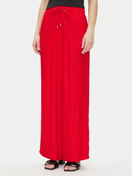 Zdjęcie produktu Calvin Klein Spodnie materiałowe LV044B932G Czerwony Wide Leg