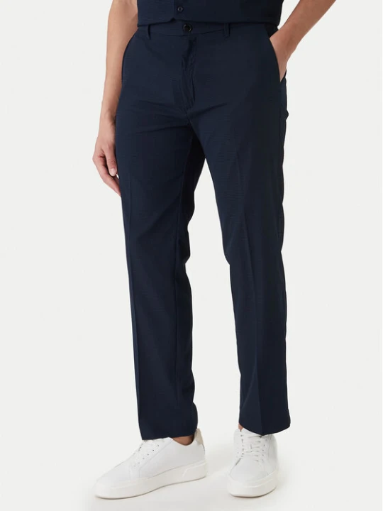 Zdjęcie produktu Calvin Klein Spodnie materiałowe LV04LF609G Granatowy Straight Fit