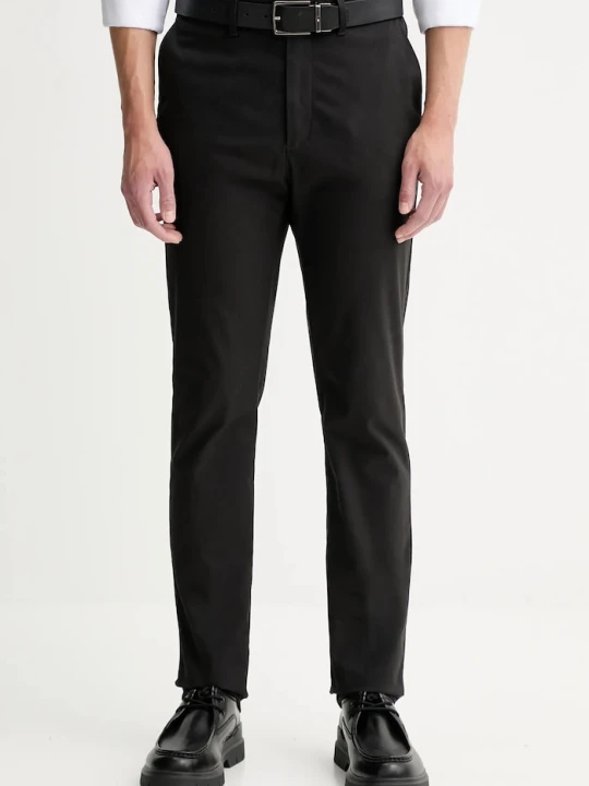 Zdjęcie produktu Calvin Klein spodnie chinos męskie bawełniane z elastanem czarny
