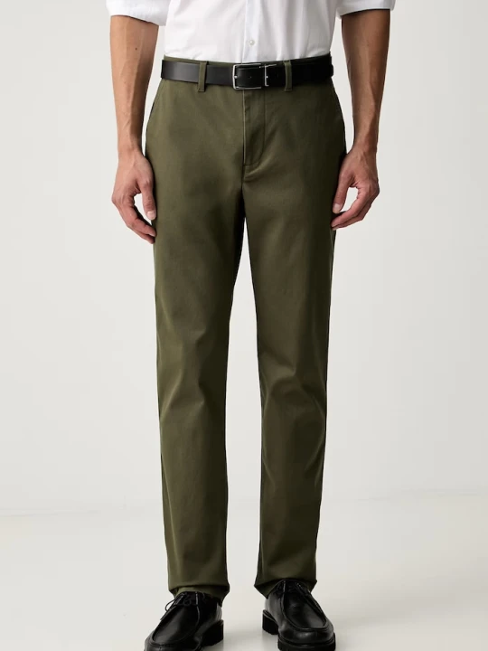 Zdjęcie produktu Calvin Klein spodnie slim fit męskie bawełniane z elastanem zielony