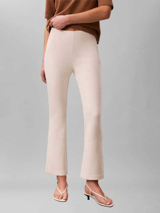 Zdjęcie produktu Calvin Klein Spodnie Spacer | flare fit ecru