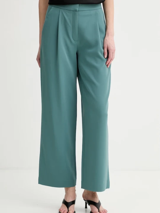 Zdjęcie produktu Calvin Klein spodnie straight damskie turkusowy