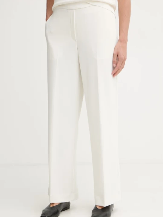 Zdjęcie produktu Calvin Klein spodnie straight damskie beżowy