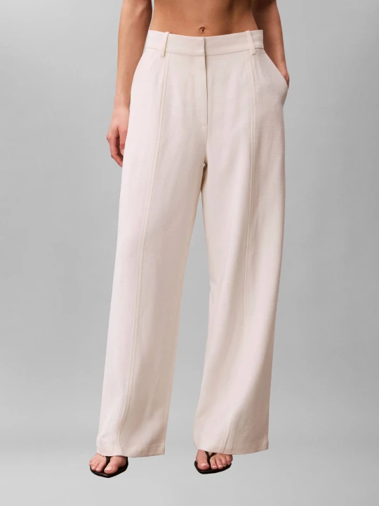 Zdjęcie produktu Calvin Klein Spodnie | Straight fit ecru