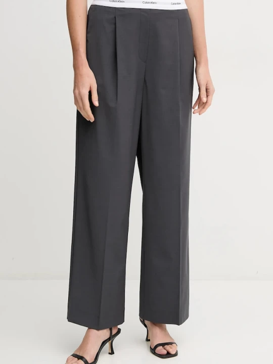 Zdjęcie produktu Calvin Klein spodnie wełniane szary