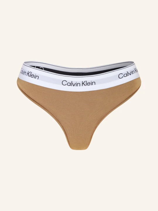 Zdjęcie produktu Calvin Klein Stringi Icon Cotton Modal beige