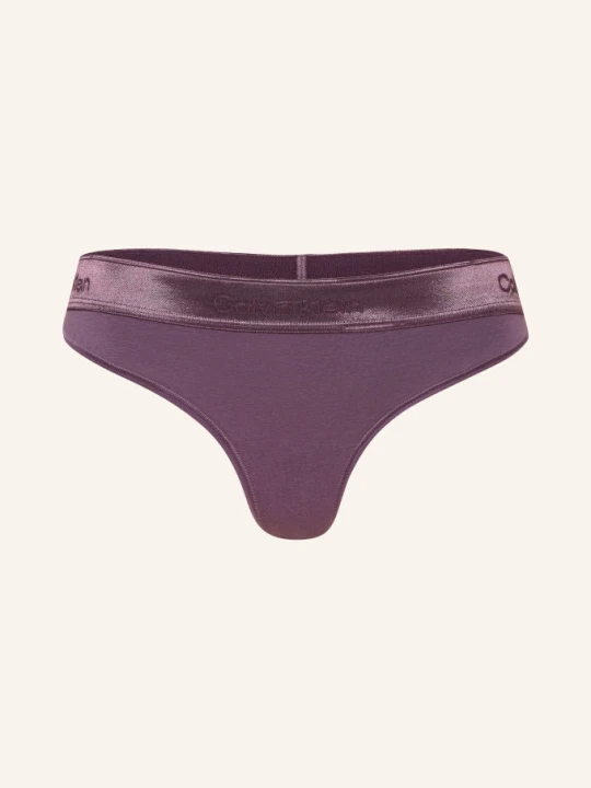 Zdjęcie produktu Calvin Klein Stringi Icon Cotton Modal Metallic lila