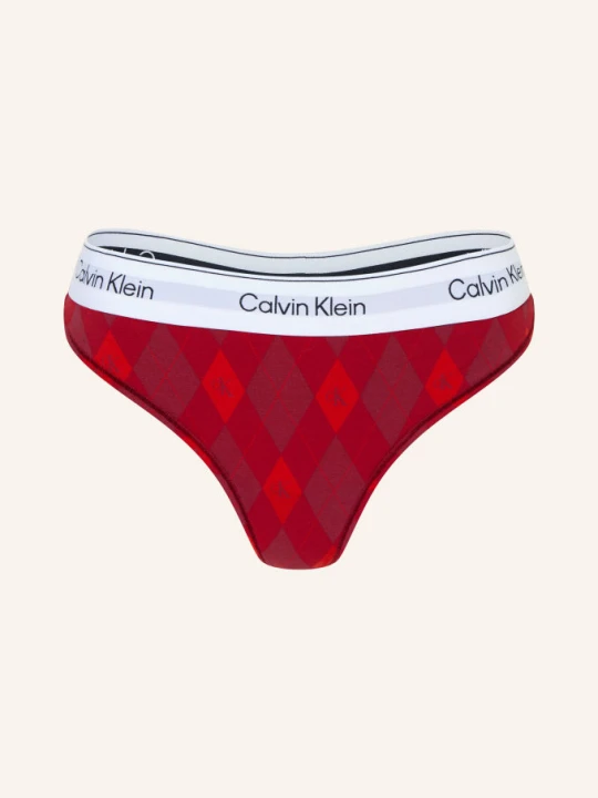 Zdjęcie produktu Calvin Klein Stringi Icon Cotton Modal rot beżowy