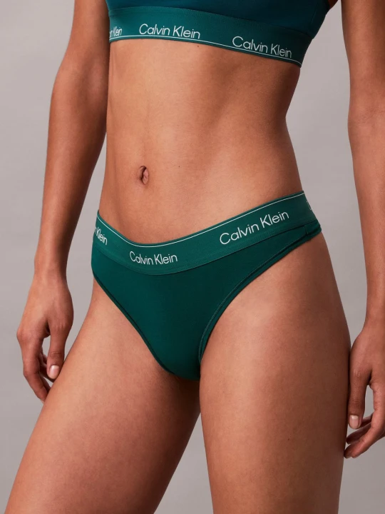 Zdjęcie produktu Calvin Klein Stringi Kobiety Bawełna zielony