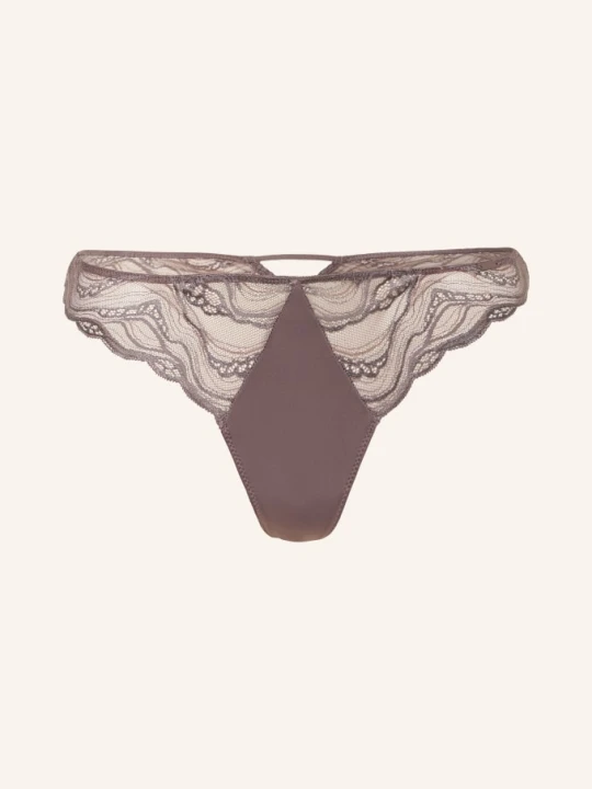 Zdjęcie produktu Calvin Klein Stringi Sensual Stretch Lace Z Wycięciem braun