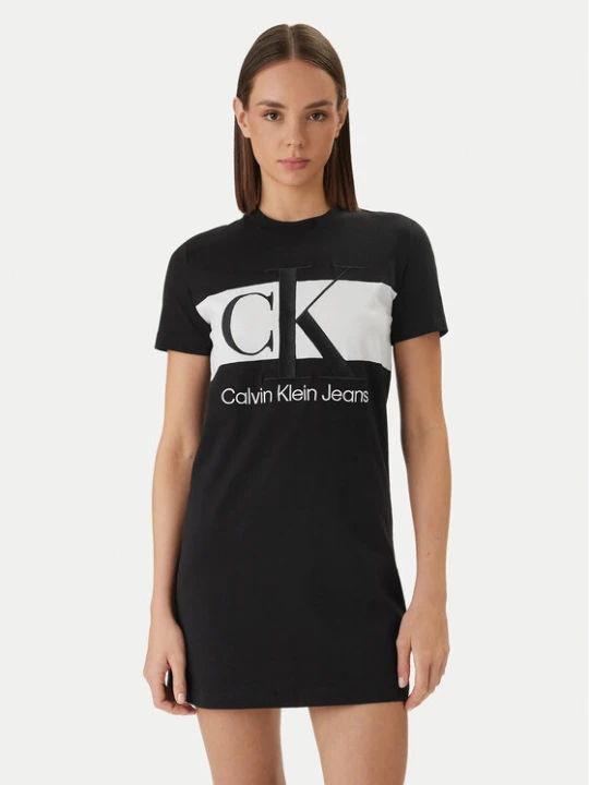 Zdjęcie produktu Calvin Klein Sukienka codzienna Blocking LV047F288G Czarny Regular Fit