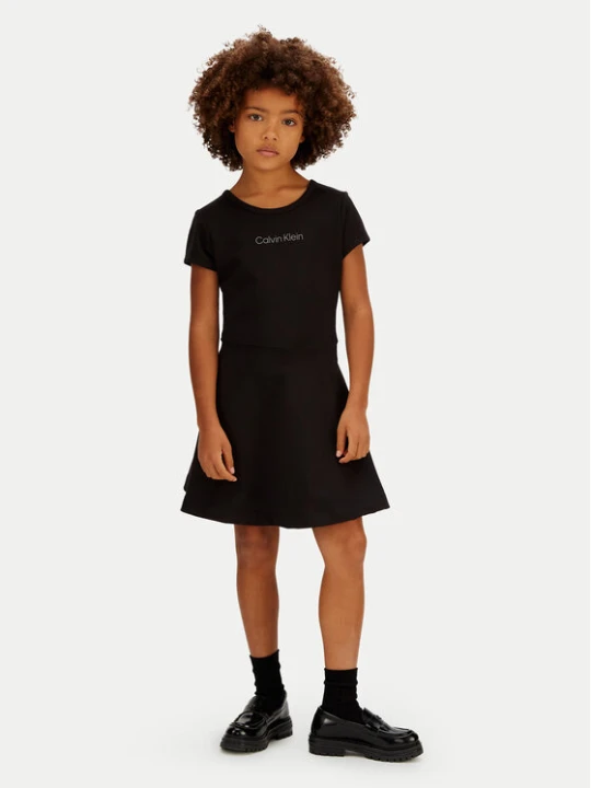 Zdjęcie produktu Calvin Klein Sukienka codzienna Skater LVCKSJH02G Czarny Regular Fit