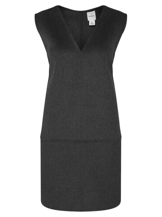 Zdjęcie produktu Calvin Klein Sukienka dzianinowa LV044D017G Szary Relaxed Fit