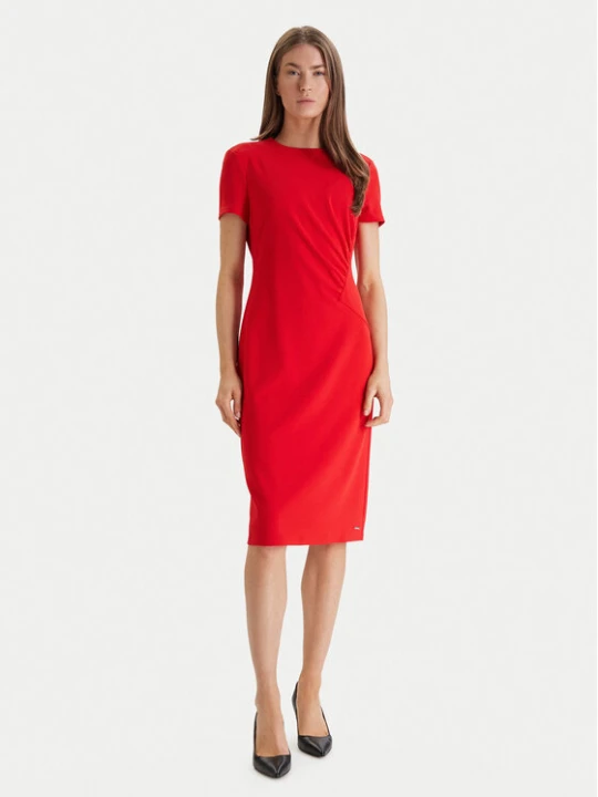 Zdjęcie produktu Calvin Klein Sukienka koktajlowa LV044E048G Czerwony Slim Fit