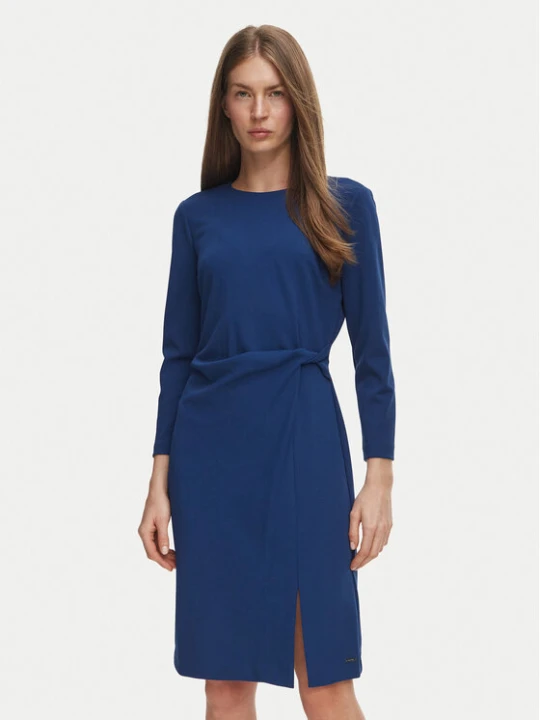 Zdjęcie produktu Calvin Klein Sukienka koktajlowa LV044H004G Granatowy Slim Fit