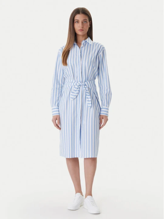 Zdjęcie produktu Calvin Klein Sukienka koszulowa Yarndye LV044F032G Niebieski Regular Fit