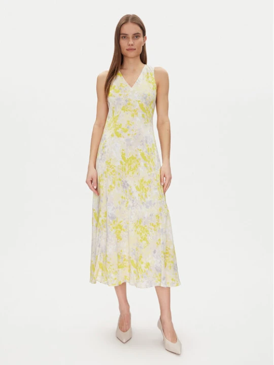 Zdjęcie produktu Calvin Klein Sukienka letnia Print Abstract Vn Dress LV044B059G Żółty Regular Fit