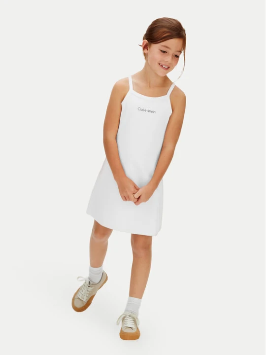 Zdjęcie produktu Calvin Klein Sukienka letnia Skater LVCKSJH08G Biały Regular Fit