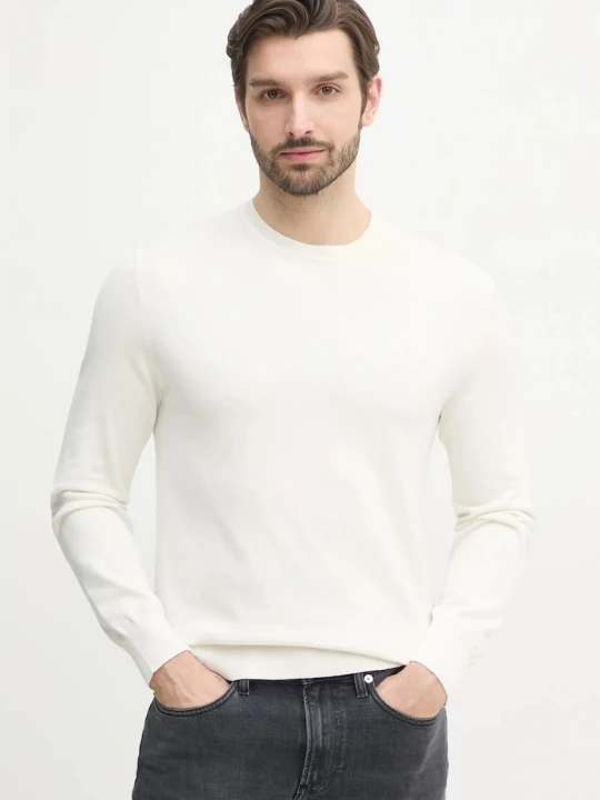 Zdjęcie produktu Calvin Klein sweter męski bawełniany biały
