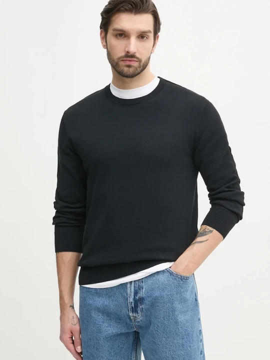 Zdjęcie produktu Calvin Klein sweter męski bawełniany czarny