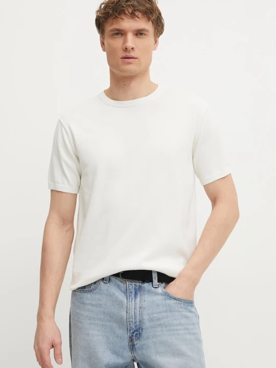 Zdjęcie produktu Calvin Klein sweter bawełniany beżowy