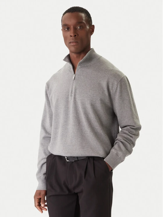 Zdjęcie produktu Calvin Klein Sweter LV040BM356 Szary Regular Fit