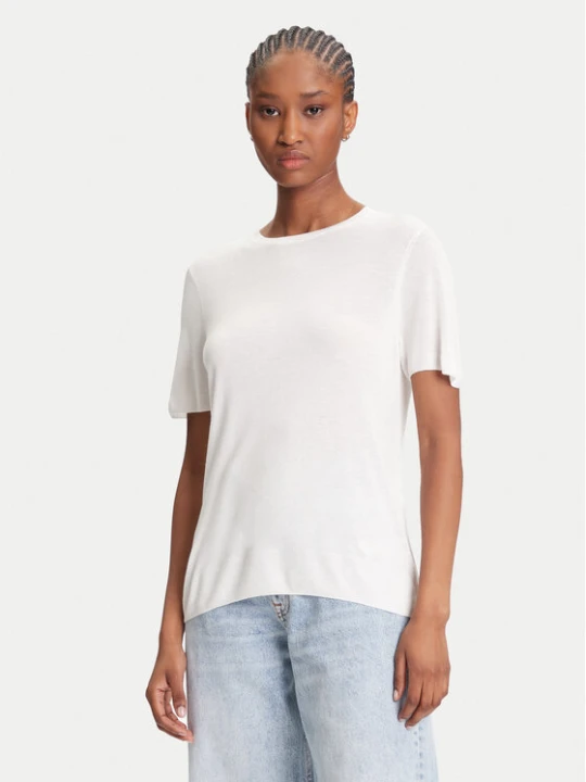 Zdjęcie produktu Calvin Klein Sweter LV044A307G Écru Regular Fit Kremowy