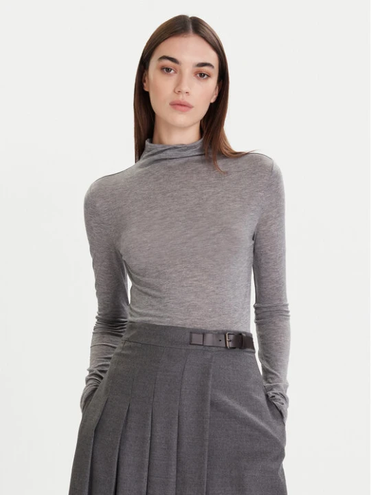 Zdjęcie produktu Calvin Klein Sweter LV044D239G Szary Slim Fit