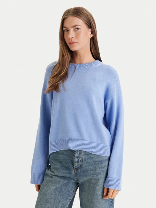 Zdjęcie produktu Calvin Klein Sweter LV047D305G Niebieski Relaxed Fit
