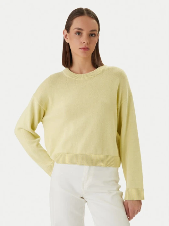 Zdjęcie produktu Calvin Klein Sweter LV047D305G Żółty Relaxed Fit