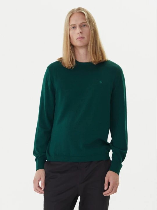 Zdjęcie produktu Calvin Klein Sweter LV04LB305G Zielony Regular Fit