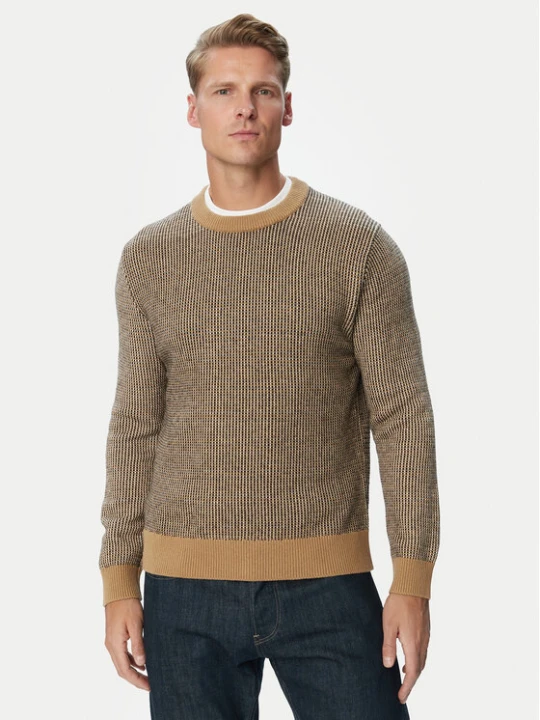 Zdjęcie produktu Calvin Klein Sweter LV04LH310G Brązowy Regular Fit