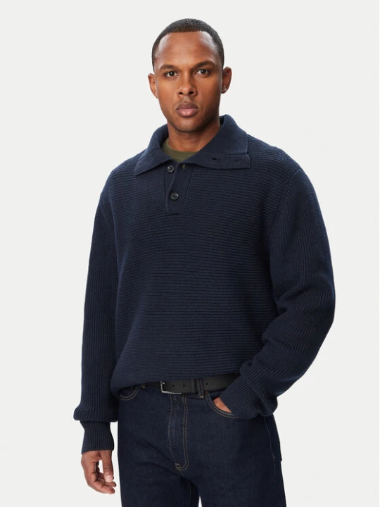 Zdjęcie produktu Calvin Klein Sweter LV04LH311G Granatowy Regular Fit