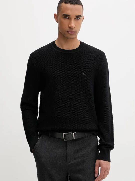 Zdjęcie produktu Calvin Klein sweter męski bawełniany czarny