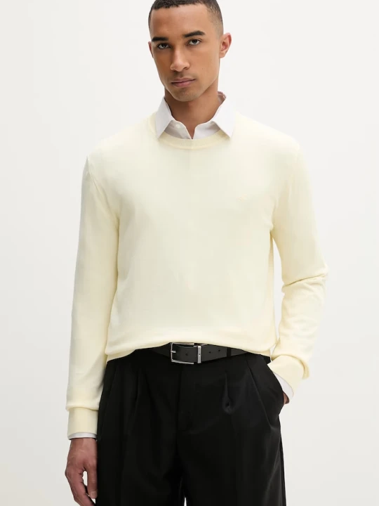 Zdjęcie produktu Calvin Klein sweter męski bawełniany żółty