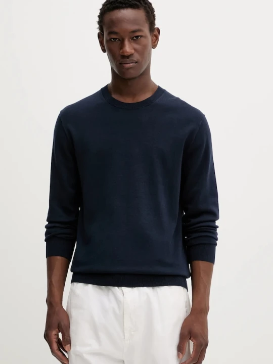 Zdjęcie produktu Calvin Klein sweter męski bawełniany granatowy
