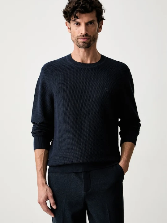 Zdjęcie produktu Calvin Klein sweter męski bawełniany granatowy