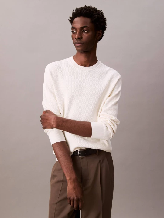 Zdjęcie produktu Calvin Klein Sweter | Regular Fit ecru