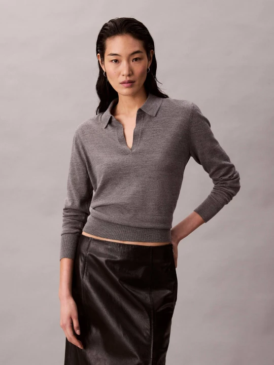 Zdjęcie produktu Calvin Klein Sweter | Relaxed fit | z dodatkiem wełny szary
