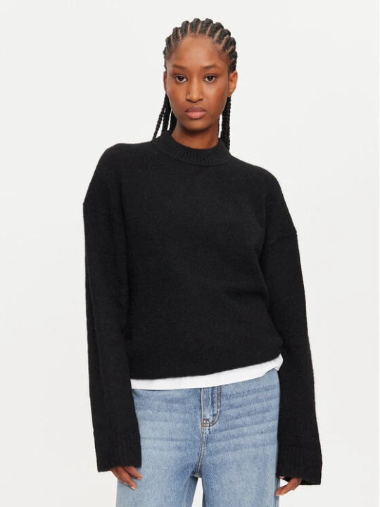 Zdjęcie produktu Calvin Klein Sweter Textured Loose Sweater J20J224636 Czarny Regular Fit