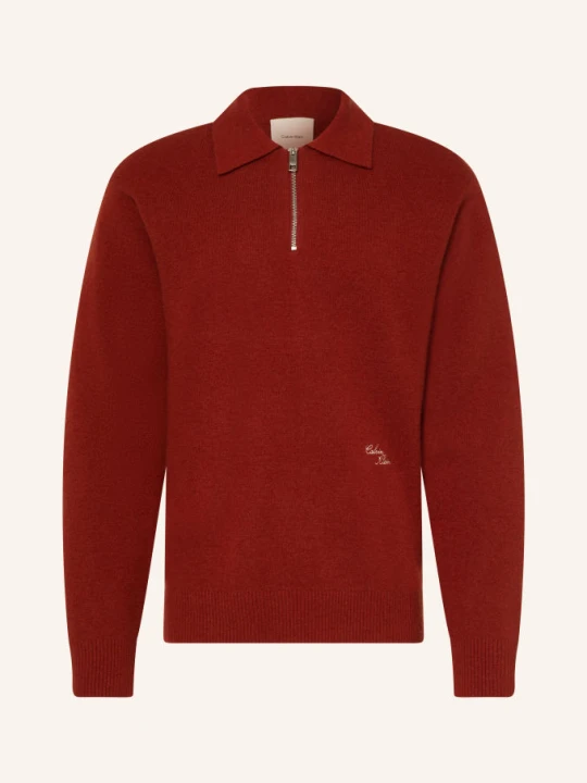 Zdjęcie produktu Calvin Klein Sweter Typu Troyer rot CZERWONY