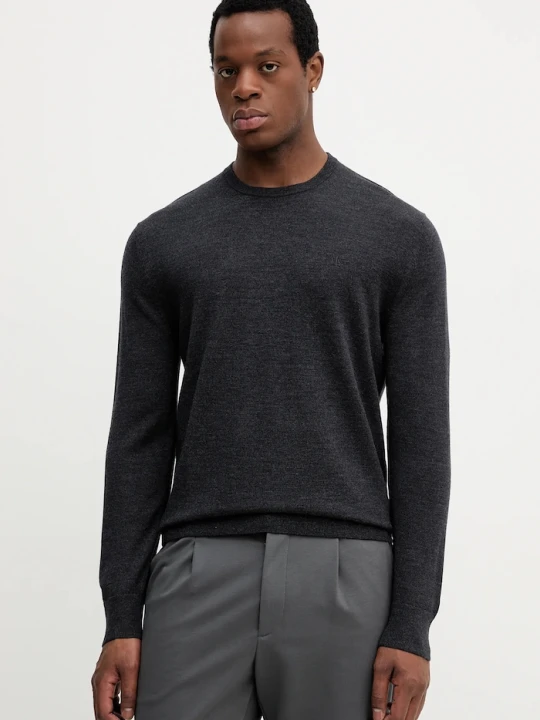 Zdjęcie produktu Calvin Klein sweter męski wełniany szary