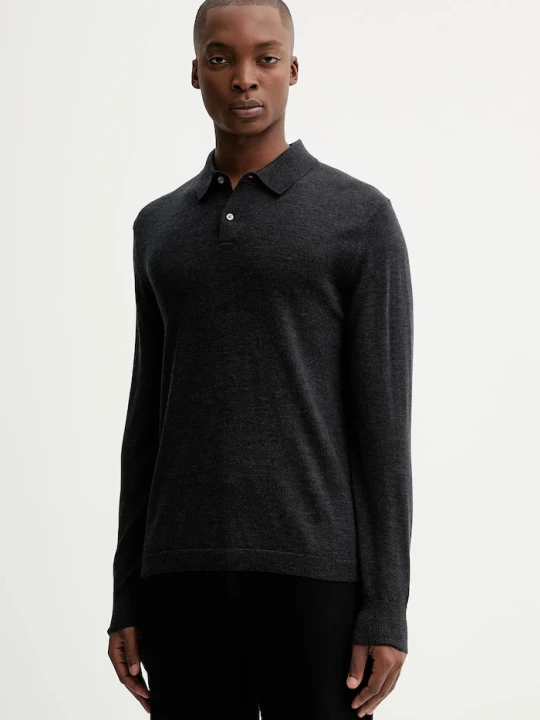 Zdjęcie produktu Calvin Klein sweter męski wełniany szary