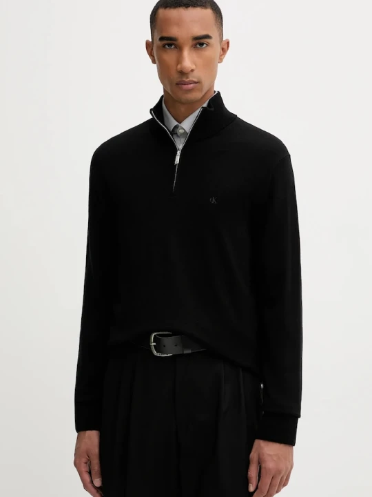 Zdjęcie produktu Calvin Klein sweter wełniany czarny