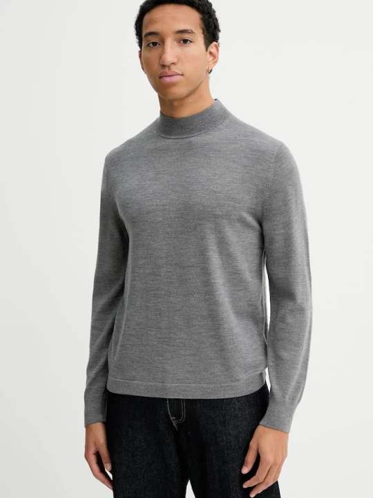 Zdjęcie produktu Calvin Klein sweter wełniany szary