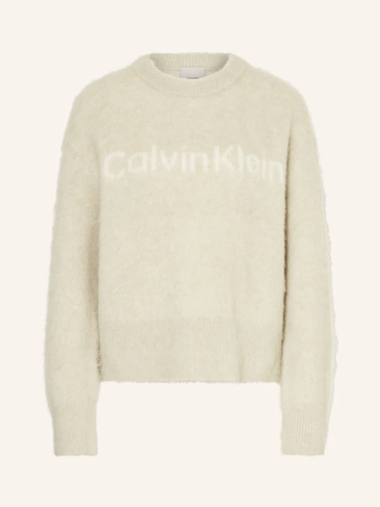 Zdjęcie produktu Calvin Klein Sweter Z Dodatkiem Alpaki beige