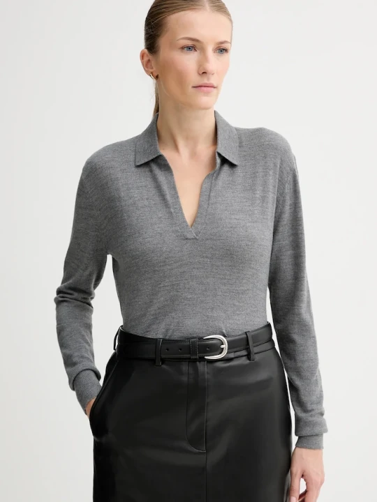 Zdjęcie produktu Calvin Klein sweter z dodatkiem wełny szary