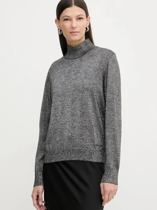 Zdjęcie produktu Calvin Klein sweter z dodatkiem wełny szary