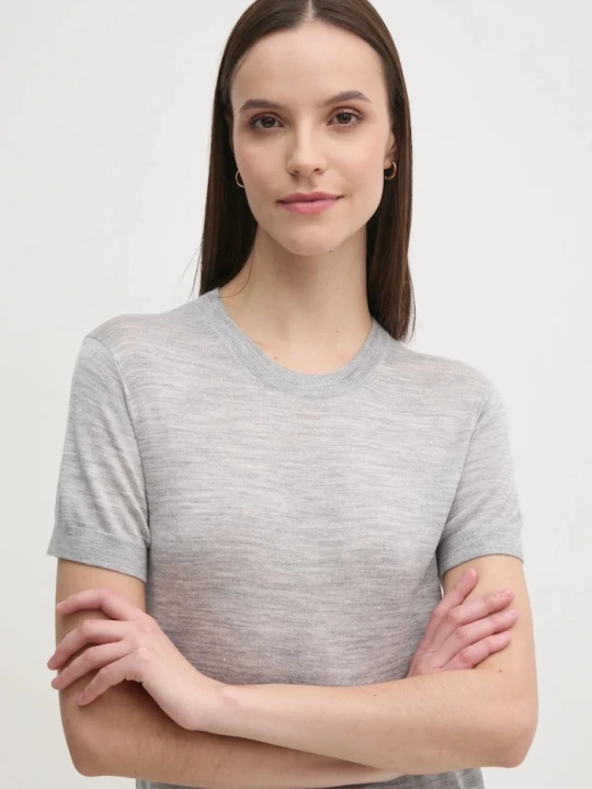 Zdjęcie produktu Calvin Klein sweter z domieszką wełny szary